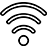 icono típico de líneas wifi