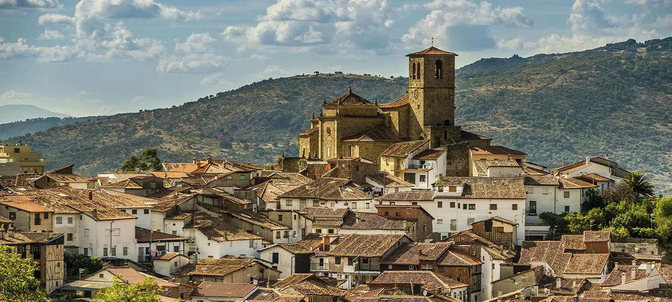 vista panorámica pueblo de Hervás, Cáceres